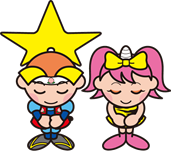 お辞儀する、「ももっち」「うらっち」
