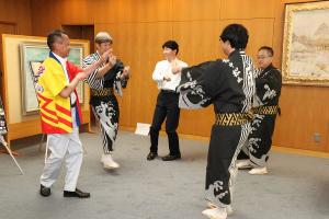 備中たかはし松山踊り保存会 表敬訪問