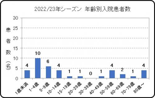 年齢別入院患者数