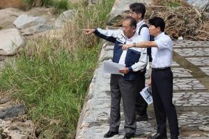 台風7号被災地視察〔鏡野町〕