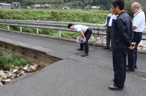 台風7号被災地視察〔鏡野町〕