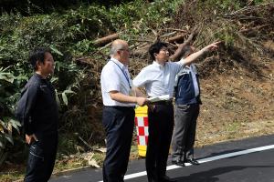 台風7号被災地視察〔鏡野町〕