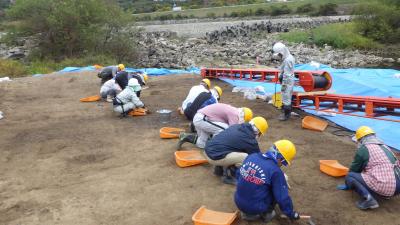 酒津遺跡の発掘調査風景2