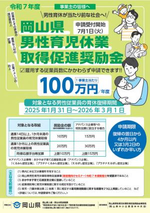 令和７年度奨励金チラシ表面