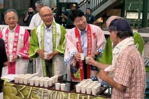 県産くだものトップセールス