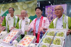 県産くだものトップセールス