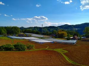 高原に広がるほ場