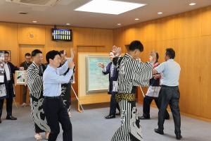 備中たかはし松山踊り保存会等表敬訪問