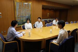 未来へトビタテ!おかやま留学応援事業留学生表敬訪問