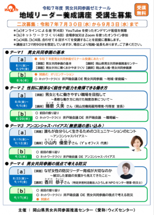 二次募集のチラシ画像