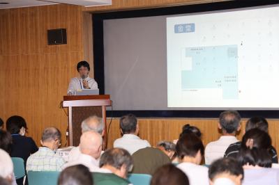 史跡備中国分尼寺跡の報告の様子