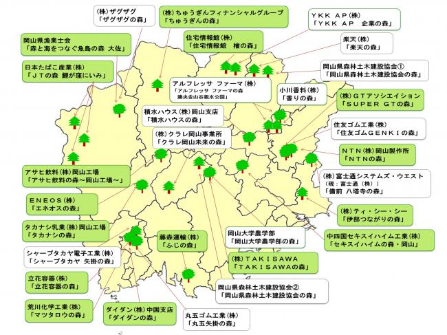 参加企業・団体の活動場所