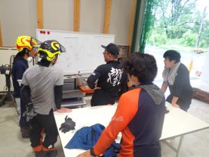 伐木技術向上トレーニングデイの様子①