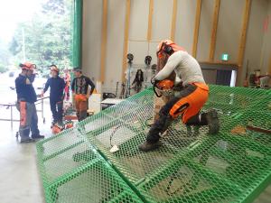 伐木技術向上トレーニングデイの様子②