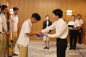関西高等学校ボート部 表敬訪問
