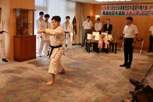 全日本実業団空手道選手権大会優勝 亀龍会空手道部 表敬訪問