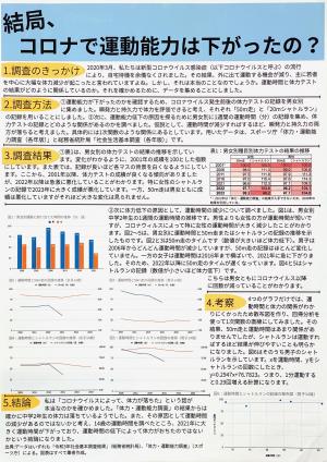 結局、コロナで運動能力は下ったの？