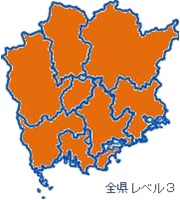 インフルエンザレベルマップ（全地域Lv3）