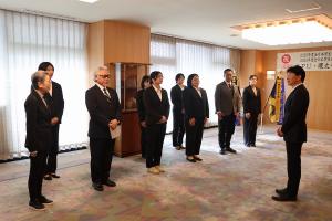 IPU環太平洋大学柔道部 表敬訪問