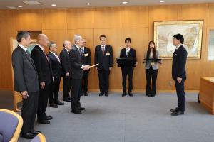 おかやま森づくり県民基金への寄附金贈呈式〔県トラック協会〕