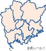 感染性胃腸炎レベルマップ（全地域Lv1）