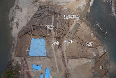 真上からみた酒津遺跡