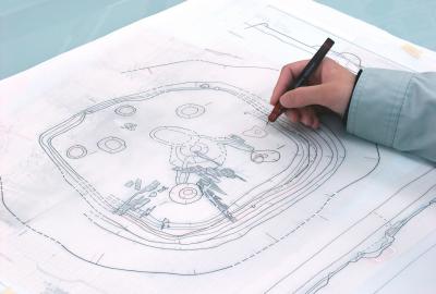 手でのトレース作業