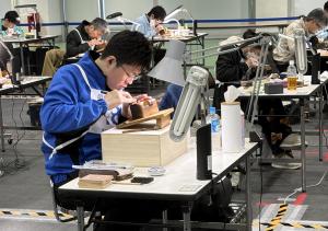 印章木口彫刻競技の写真