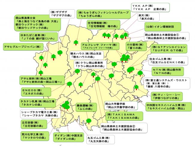 参加企業・団体の活動場所