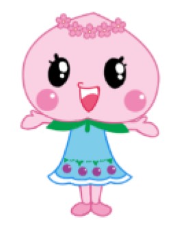 あかいわモモちゃんイラスト