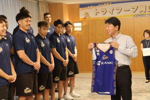 トライフープ岡山 表敬訪問