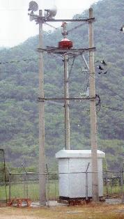 旭川ダムの放流警報装置（サイレン、スピーカ）