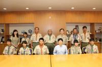 日本ボーイスカウト岡山連盟が知事を表敬訪問