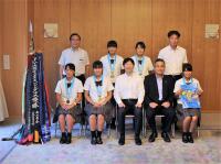 岡山学芸館高等学校テニス部が知事を表敬訪問