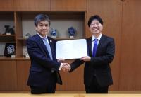 日本生命保険相互会社と包括連携協定を締結した際の写真