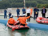 第1回岡山県消防団員等水難救助訓練の写真