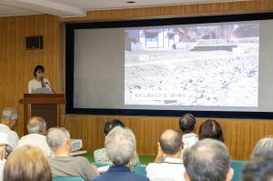 福田湯田遺跡の報告と会場の様子