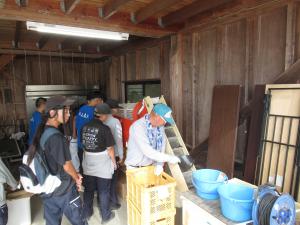 栗選果機を見学