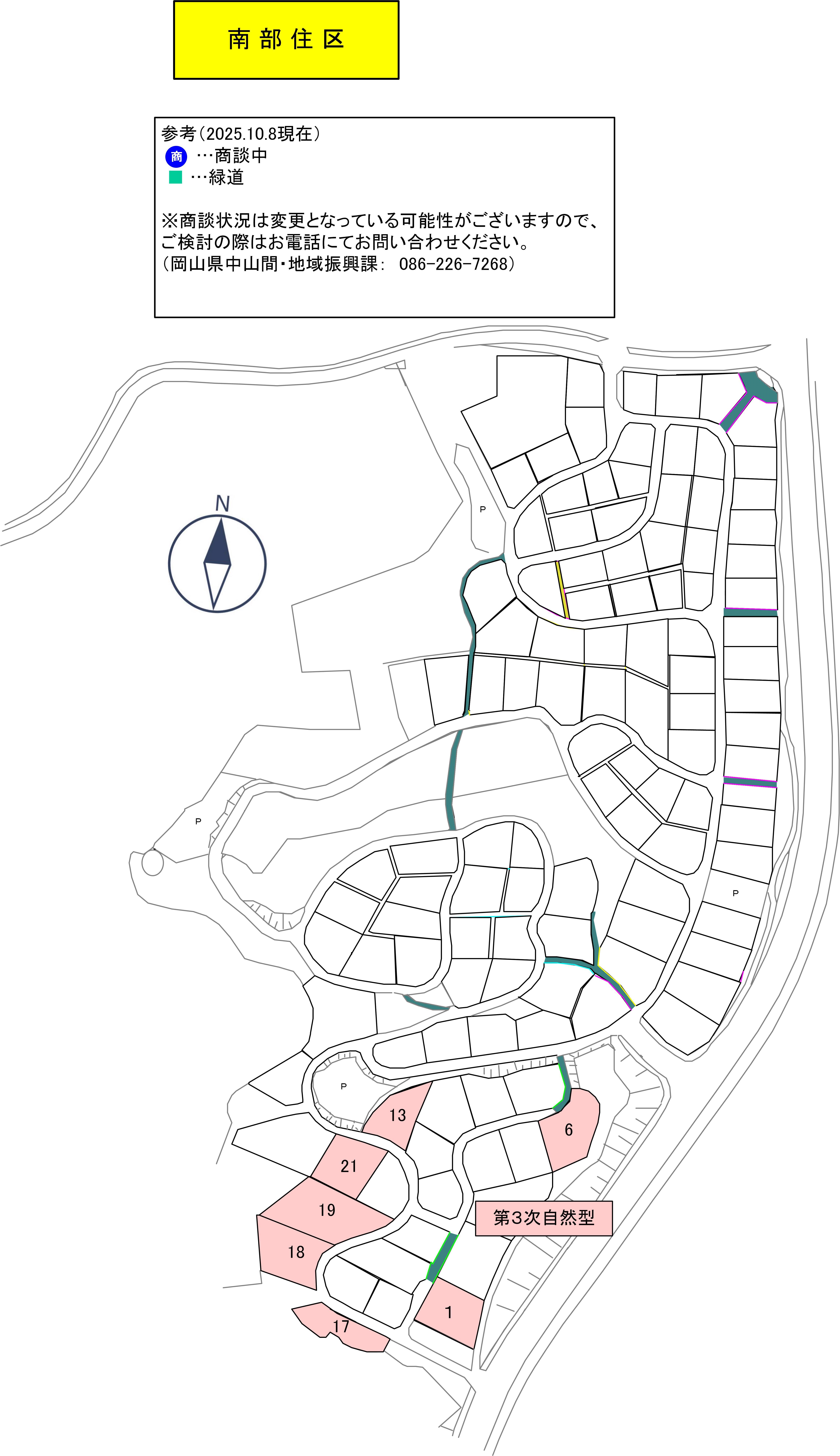 南部住区の区画図です