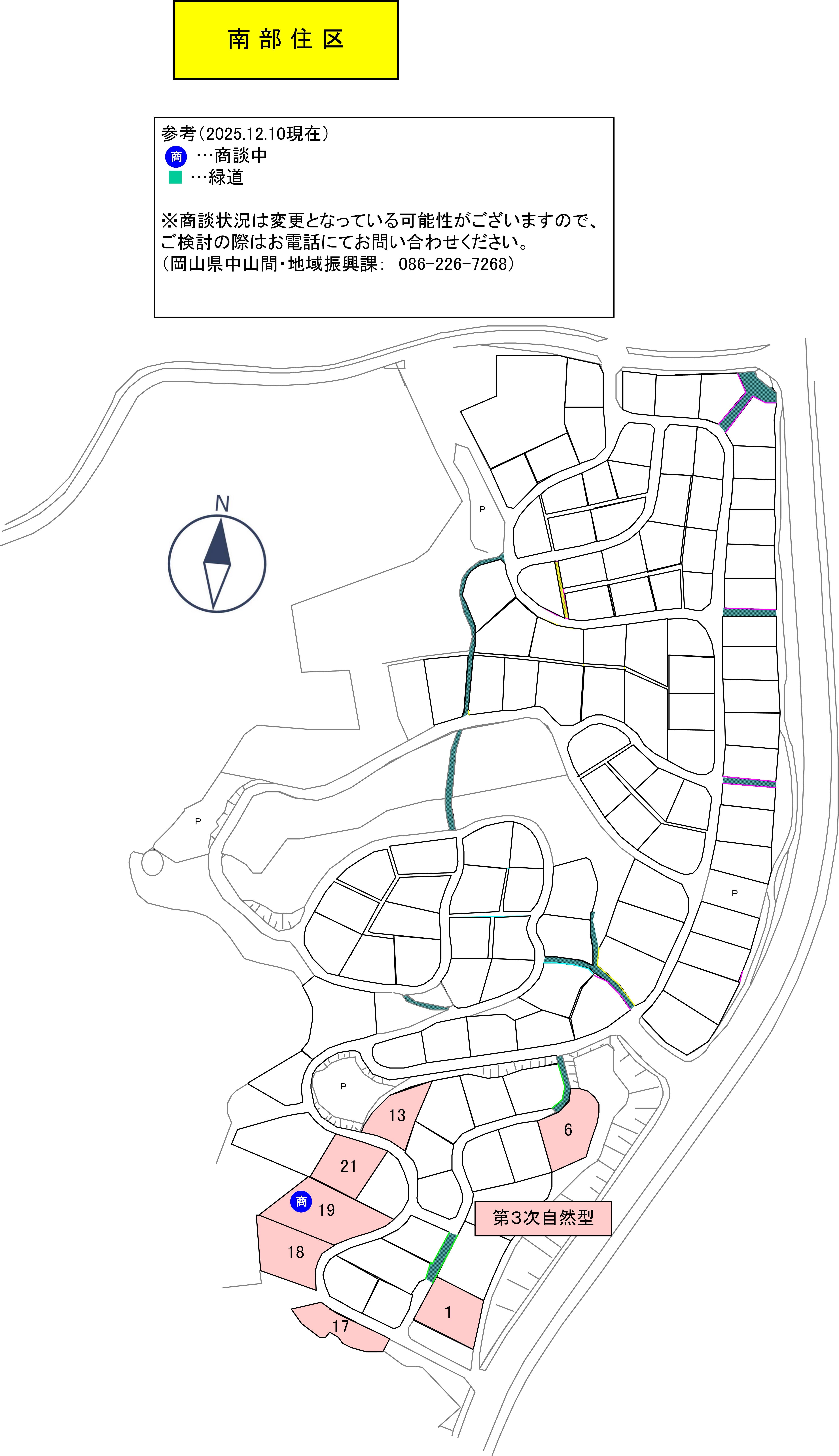 南部住区の区画図です