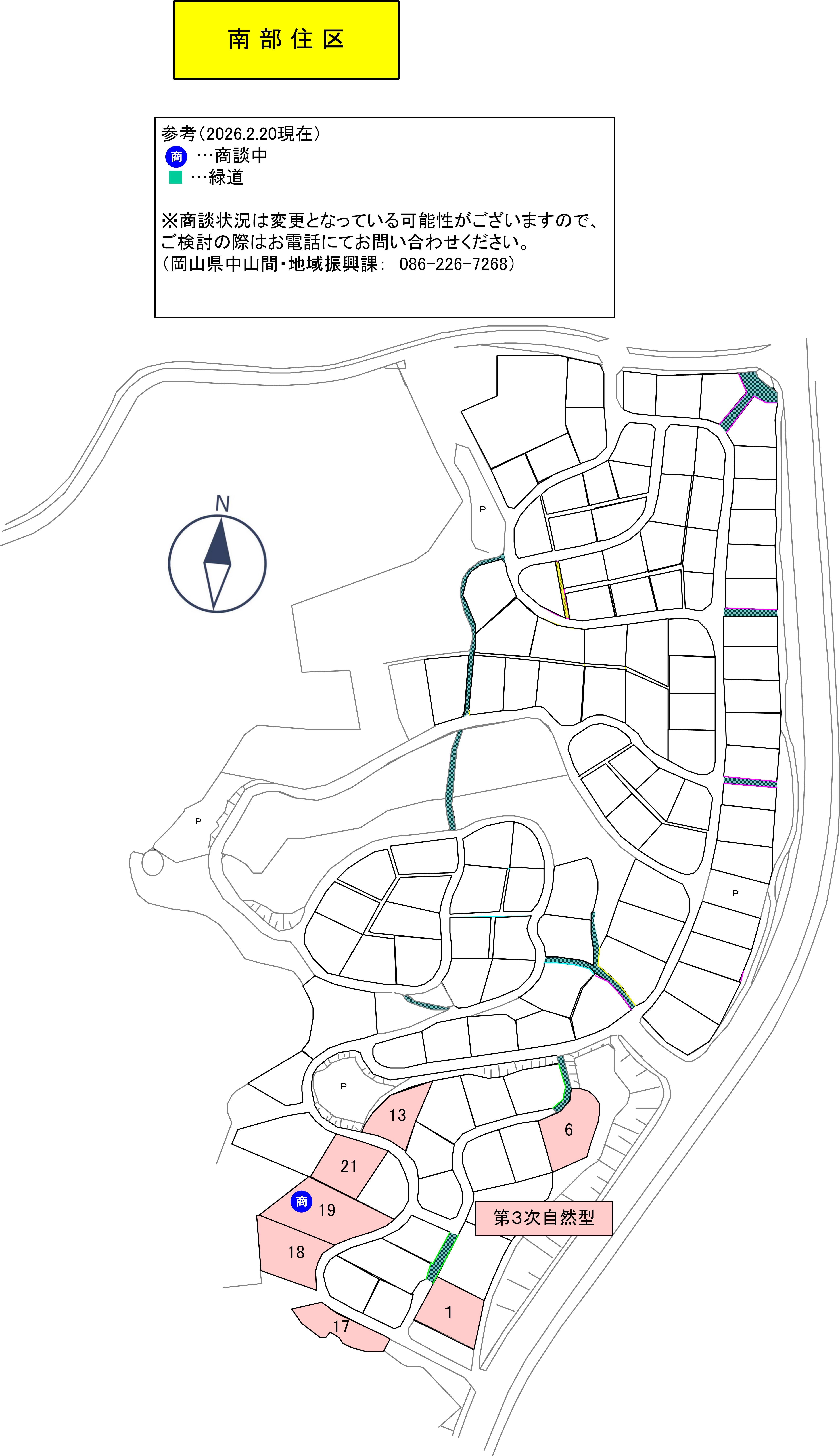 南部住区の区画図です