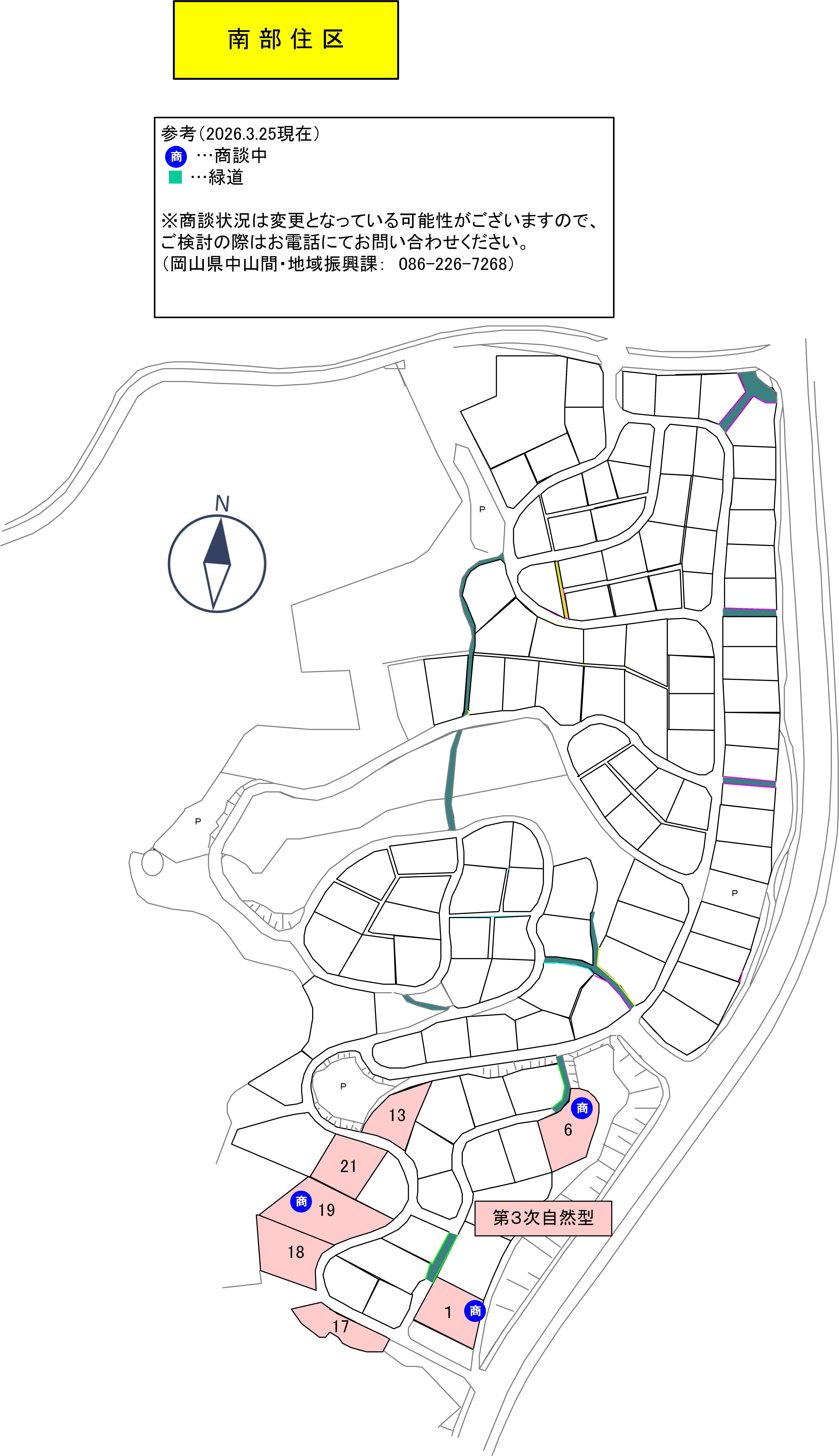 南部住区の区画図です