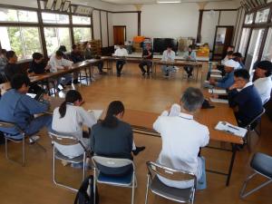 【三藤組合長から講話（室内研修会）】