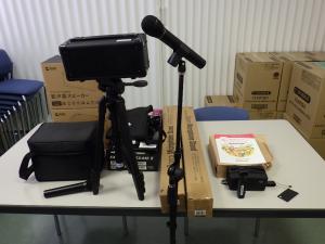 寄附物品（拡張器スピーカー、アクションカメラ等）