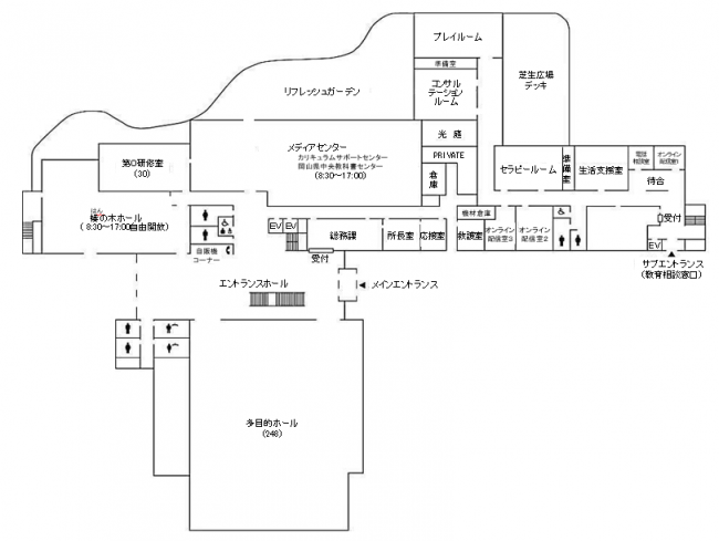 総合教育センター1階平面図