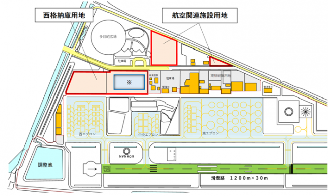 岡南飛行場平面図
