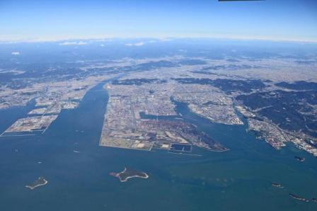 水島港の空撮写真