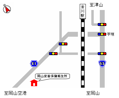 家畜保健衛生所の周辺地図