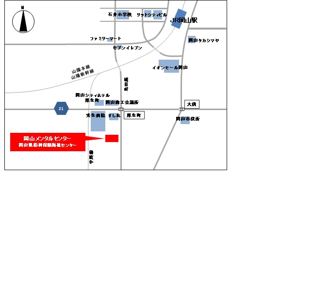 精神保健福祉センターの位置図