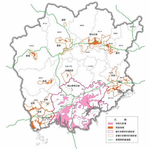 岡山県の都市計画区域